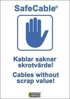 SafeCableskylt A3 Plast